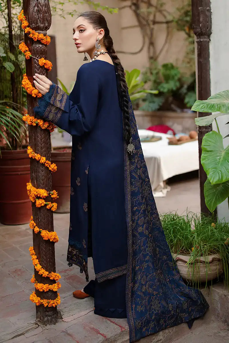 Bar Embroidered Dhanak Three Piece Winter Collection
