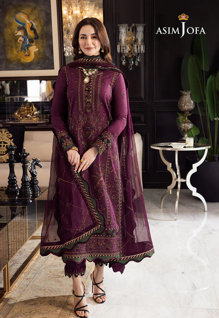 Embroidered Dhanak Three Piece Winter Collection