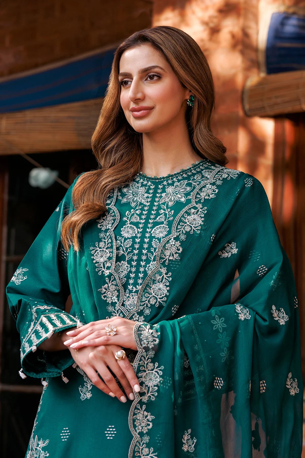 Embroidery Dhanak Three Piece Winter Collection